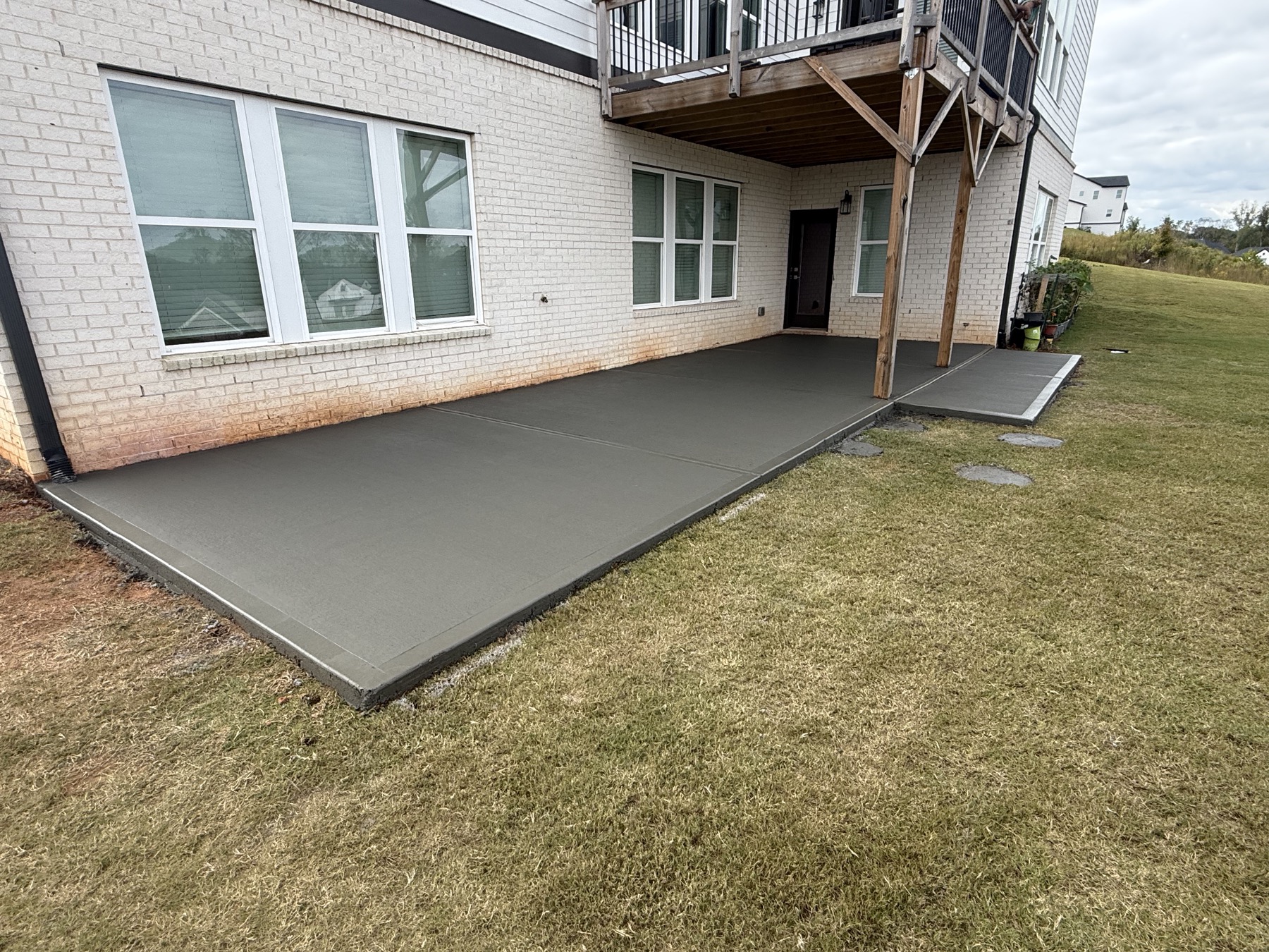 Finished concrete patio